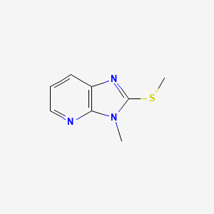 molecular formula C8H9N3S B13872417 3-Methyl-2-methylsulfanylimidazo[4,5-b]pyridine 