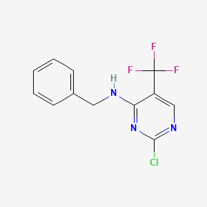 molecular formula C12H9ClF3N3 B13872423 Benzyl-(2-chloro-5-trifluoromethyl-pyrimidin-4-yl)-amine 