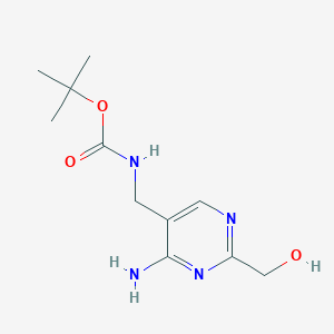 tert-butyl N-[[4-amino-2-(hydroxymethyl)pyrimidin-5-yl]methyl]carbamate