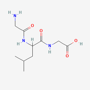 molecular formula C10H19N3O4 B13872425 ((2-[(Aminoacetyl)amino]-4-methylpentanoyl)amino)acetic acid CAS No. 311793-05-2