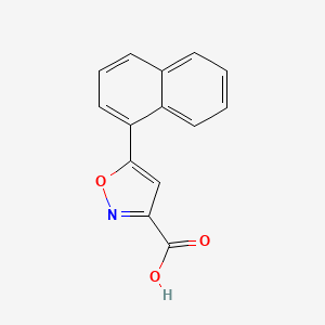 molecular formula C14H9NO3 B1387243 5-(1-Naphthyl)isoxazole-3-carboxylic acid CAS No. 1105193-50-7
