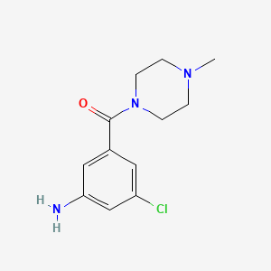 molecular formula C12H16ClN3O B13872445 (3-Amino-5-chlorophenyl)-(4-methylpiperazin-1-yl)methanone 