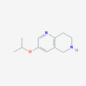 molecular formula C11H16N2O B13872446 3-Propan-2-yloxy-5,6,7,8-tetrahydro-1,6-naphthyridine 