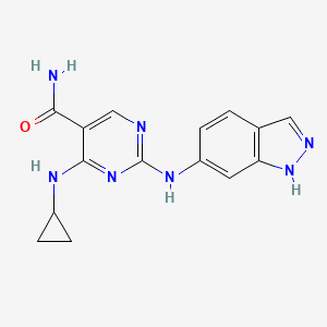 4-(cyclopropylamino)-2-(1H-indazol-6-ylamino)pyrimidine-5-carboxamide