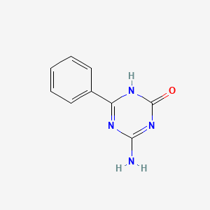 molecular formula C9H8N4O B13872458 6-Amino-4-Phenyl-1,3,5-Triazin-2(1h)-One CAS No. 33957-63-0