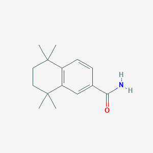 molecular formula C15H21NO B13872478 5,5,8,8-Tetramethyl-6,7-dihydronaphthalene-2-carboxamide 