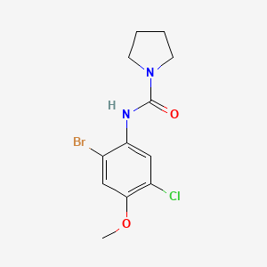 molecular formula C12H14BrClN2O2 B13872494 N-(2-bromo-5-chloro-4-methoxyphenyl)pyrrolidine-1-carboxamide 