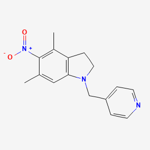 4,6-Dimethyl-5-nitro-1-(pyridin-4-ylmethyl)-2,3-dihydroindole