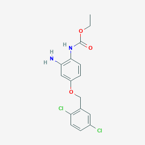 ethyl N-[2-amino-4-[(2,5-dichlorophenyl)methoxy]phenyl]carbamate