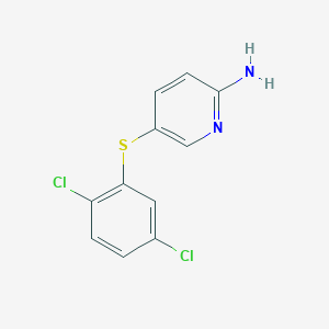 5-(2,5-Dichlorophenyl)sulfanylpyridin-2-amine