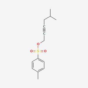 molecular formula C14H18O3S B13872561 5-Methylhex-2-ynyl 4-methylbenzenesulfonate 