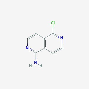 molecular formula C8H6ClN3 B13872584 5-Chloro-2,6-naphthyridin-1-amine 