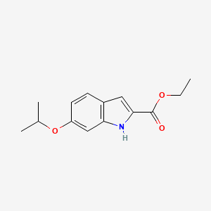 molecular formula C14H17NO3 B13872588 ethyl 6-propan-2-yloxy-1H-indole-2-carboxylate 