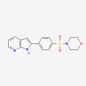 4-[4-(1H-pyrrolo[2,3-b]pyridin-2-yl)phenyl]sulfonylmorpholine