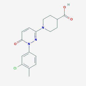 B1387260 1-[1-(3-Chloro-4-methylphenyl)-6-oxo-1,6-dihydropyridazin-3-yl]piperidine-4-carboxylic acid CAS No. 1172024-16-6