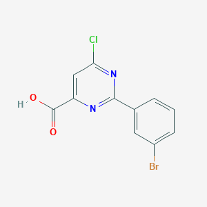 2-(3-Bromophenyl)-6-chloropyrimidine-4-carboxylic acid