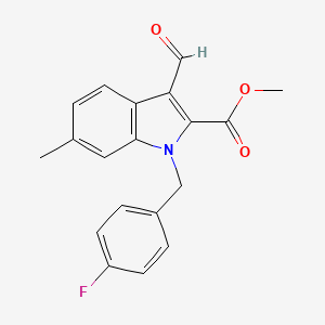 B1387262 Methyl 1-(4-fluorobenzyl)-3-formyl-6-methyl-1H-indole-2-carboxylate CAS No. 1171620-19-1