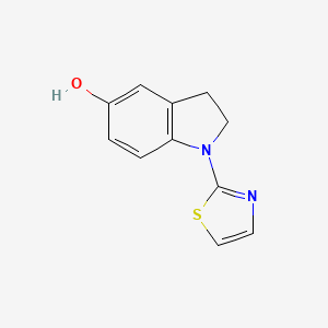 molecular formula C11H10N2OS B13872642 1-(1,3-Thiazol-2-yl)-2,3-dihydroindol-5-ol 