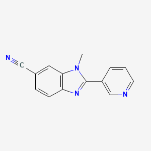 3-Methyl-2-pyridin-3-ylbenzimidazole-5-carbonitrile