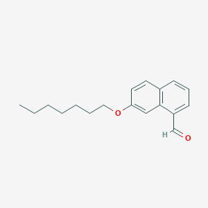 molecular formula C18H22O2 B13872667 7-Heptoxynaphthalene-1-carbaldehyde 