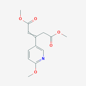 Dimethyl 3-(6-methoxypyridin-3-yl)pent-2-enedioate