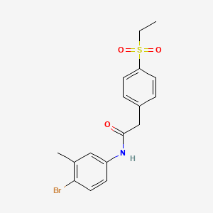 N-(4-bromo-3-methylphenyl)-2-(4-ethylsulfonylphenyl)acetamide