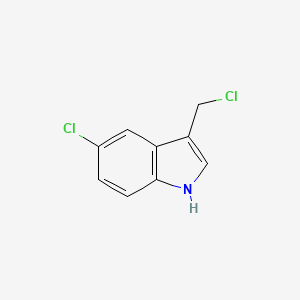 molecular formula C9H7Cl2N B13872726 5-chloro-3-(chloromethyl)-1H-indole 