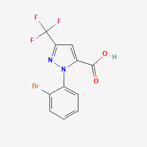 2-(2-Bromophenyl)-5-(trifluoromethyl)pyrazole-3-carboxylic acid