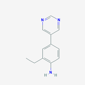 2-Ethyl-4-pyrimidin-5-ylaniline