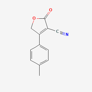 molecular formula C12H9NO2 B13872768 3-(4-methylphenyl)-5-oxo-2H-furan-4-carbonitrile 