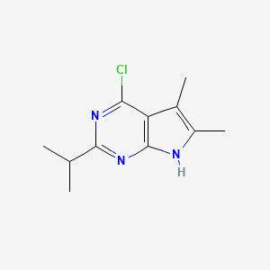 4-chloro-5,6-dimethyl-2-propan-2-yl-7H-pyrrolo[2,3-d]pyrimidine