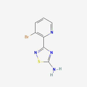 molecular formula C7H5BrN4S B13872787 3-(3-Bromopyridin-2-yl)-1,2,4-thiadiazol-5-amine CAS No. 1179359-71-7