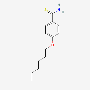 molecular formula C13H19NOS B13872789 4-Hexoxybenzenecarbothioamide 