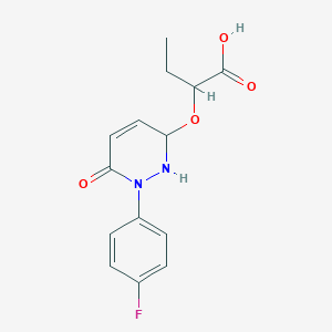 2-{[1-(4-Fluorophenyl)-6-oxo-1,2,3,6-tetrahydropyridazin-3-yl]oxy}butanoic acid