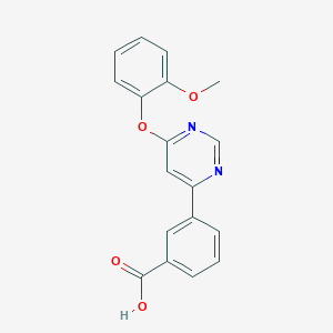 3-[6-(2-Methoxyphenoxy)pyrimidin-4-yl]benzoic acid