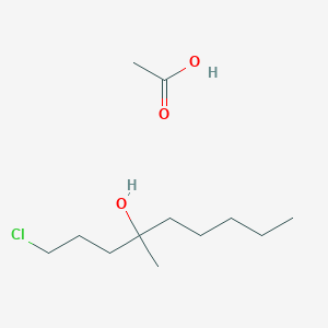 Acetic acid;1-chloro-4-methylnonan-4-ol