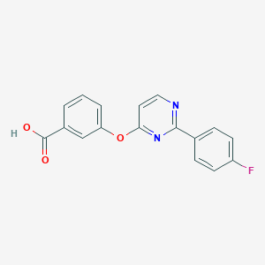 molecular formula C17H11FN2O3 B1387282 3-{[2-(4-Fluorophenyl)pyrimidin-4-yl]oxy}benzoic acid CAS No. 1171917-21-7