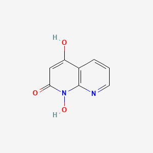 molecular formula C8H6N2O3 B13872857 1,4-Dihydroxy-1,8-naphthyridin-2(1H)-one 