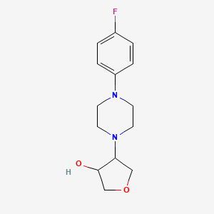molecular formula C14H19FN2O2 B1387286 4-[4-(4-Fluorophenyl)piperazin-1-yl]tetrahydrofuran-3-ol CAS No. 1171980-21-4