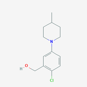 [2-Chloro-5-(4-methylpiperidin-1-yl)phenyl]methanol