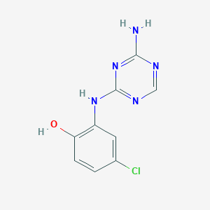 2-[(4-Amino-1,3,5-triazin-2-yl)amino]-4-chlorophenol