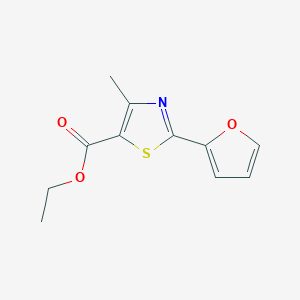 molecular formula C11H11NO3S B13872900 Ethyl 2-(furan-2-yl)-4-methyl-1,3-thiazole-5-carboxylate 