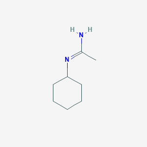 molecular formula C8H16N2 B13872916 N'-cyclohexylethanimidamide 