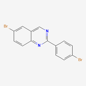 molecular formula C14H8Br2N2 B13872947 6-Bromo-2-(4-bromophenyl)quinazoline 