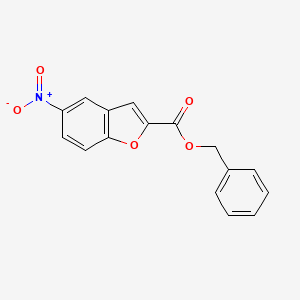 molecular formula C16H11NO5 B13872955 Benzyl 5-nitro-1-benzofuran-2-carboxylate 