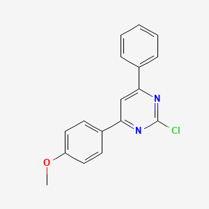 molecular formula C17H13ClN2O B13872962 2-Chloro-4-(4-methoxyphenyl)-6-phenylpyrimidine 