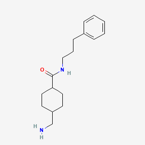 molecular formula C17H26N2O B13872967 4-(aminomethyl)-N-(3-phenylpropyl)cyclohexane-1-carboxamide 