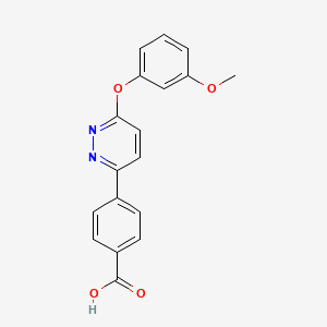 molecular formula C18H14N2O4 B1387297 4-[6-(3-Methoxyphenoxy)pyridazin-3-yl]benzoic acid CAS No. 1170991-22-6