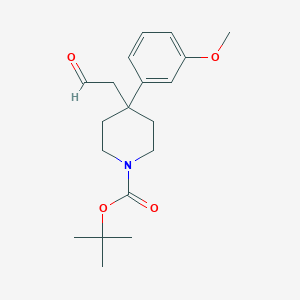 Tert-butyl 4-(3-methoxyphenyl)-4-(2-oxoethyl)piperidine-1-carboxylate