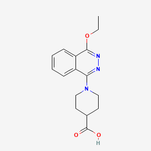 molecular formula C16H19N3O3 B1387303 1-(4-Ethoxyphthalazin-1-yl)piperidine-4-carboxylic acid CAS No. 1171161-38-8